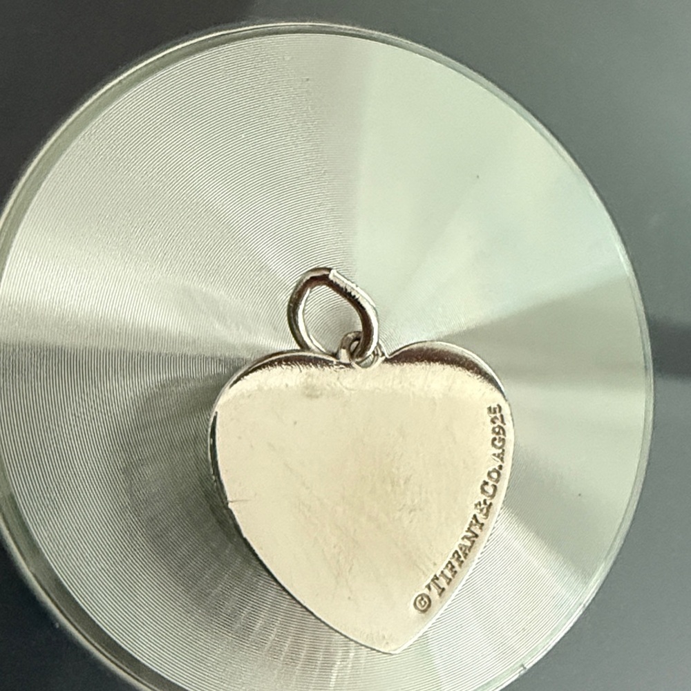 Vintage Tiffany & Co. LOVE Heart - Beaded Edge Milgrain Pendant - FINAL - Picture 12 of 13